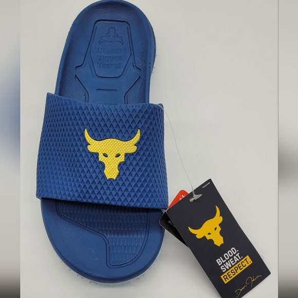 Under Armour Project Rock Brahma Bull Slides 3025237-400 - Picture 13 of 13